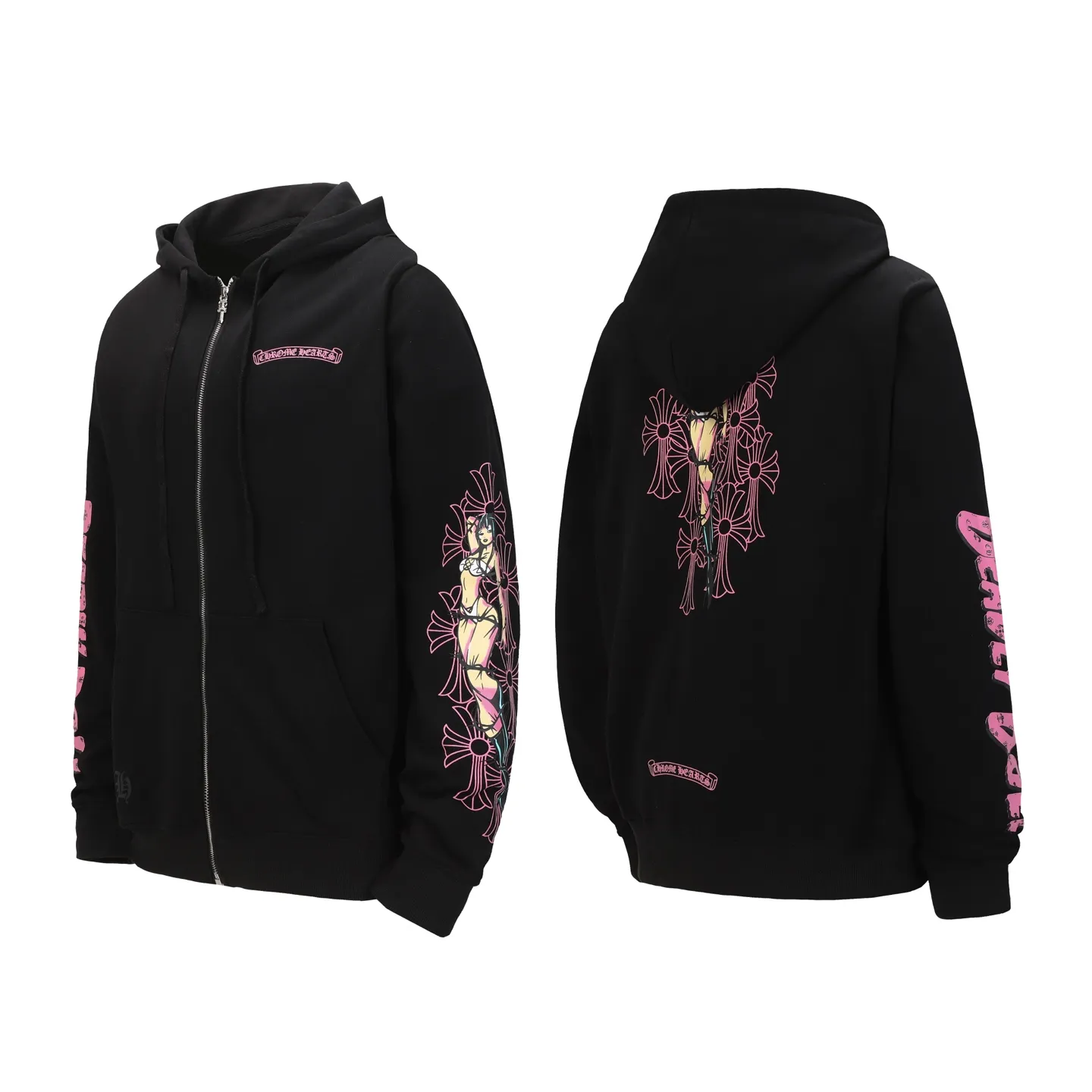 P260 Cross-border model, please do not place an order if you are pursuing quality - Chrome Hearts/Chrome Hearts 25ss Women's Bikini👙Zip Sweater Cardigan Jacket -High weight, high density and high quality. The wool is soft, delicate and skin-friendly. It feels soft and silky. It has excellent warmth and skin-friendly properties. -Customized weaving and dyeing, no color difference. No matter the fabric or workmanship details, it beats the ordinary version on the market. -The hardware and zipper accessories are all customized and full of details. -Colour: Black -Size: S M L XL